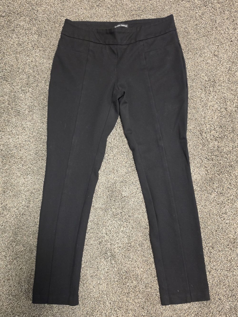 Hilary Radley Black Slim Ponte Ankle Pants